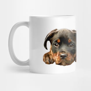 Rottweiler Cute Puppy Paws Mug